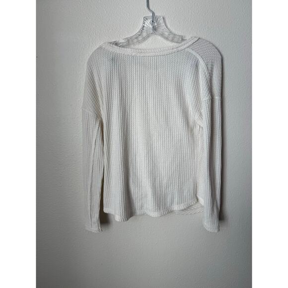 Anthropologie Akemi + Kin Waffle Knit Knot Hem Shirt Size Small - Picture 6 of 9